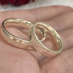Aliança de Prata 5mm Quadrada anatômica - Feminina... - Almeida Prada