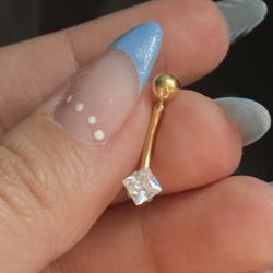 Piercing umbigo ouro 18 k com Zirconia - PN6 - Almeida Prada