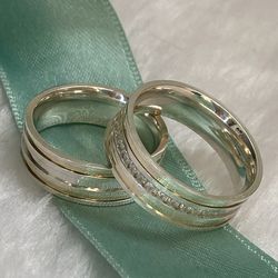 Aliança prata quadrada anatômica com 7mm Feminina ... - Almeida Prada