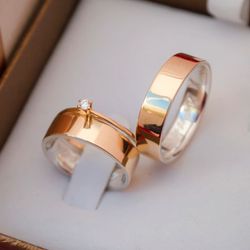 ALIANÇA OURO 18K E PRATA - MODELO MARGARET - ARN2... - Almeida Prada