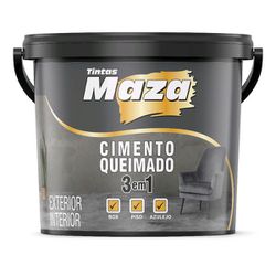 EFEITO CIMENTO QUEIMADO 3X1 ORIGINAL BD 23KG MAZA - Alpha Tintas