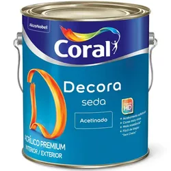 Decora Seda Acrílico Premium (Acetinado) 3,6L Cora... - ALPHATIN