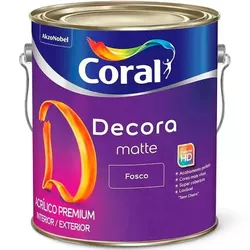 Decora Matte Acrílico Premium (Fosco) 3,6L Coral - ALPHATIN
