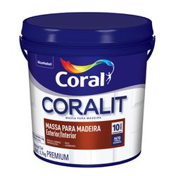 Coralit Massa para Madeira 5,7Kg Coral - ALPHATIN