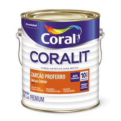 Coralit Fundo Zarcão Proferro 3,6L Coral - ALPHATIN
