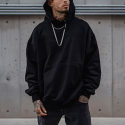 Moletom com Bolso e Capuz Canguru - Preto - MLT CA... - ALT FLOW