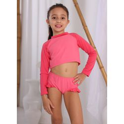 BIQUINI INFANTIL CROPPED - 5015 Rosa - Amaresia Moda Praia