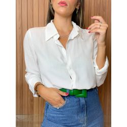 Camisa Laura Off white Viscolinho - AMARI BRAND