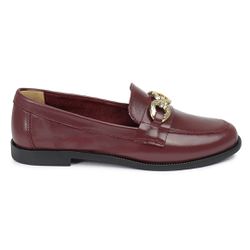 Mocassim Íris Couro Bordô - VE19bordo - AMARENA SHOES