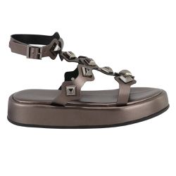 Sandália FlatForm Lívia Grafite - Bk500grafite - AMARENA SHOES