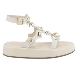 Sandália FlatForm Lívia Off White - Bk500off - AMARENA SHOES
