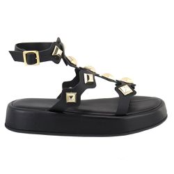 Sandália FlatForm Lívia Preto - Bk500preto - AMARENA SHOES