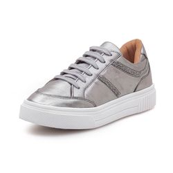 Tênis Casual Couro Street Inox - T2452inox - AMARENA SHOES