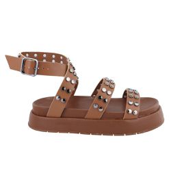 Sandália FlatForm Betina Caramelo - Bk855caramelo - AMARENA SHOES