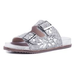 Papete Feminina Pedraria Prata - 9002/prata - AMARENA SHOES