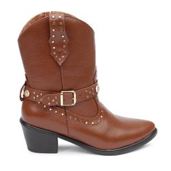 Bota Western Rafaela Couro Caramelo - C1023camel - AMARENA SHOES