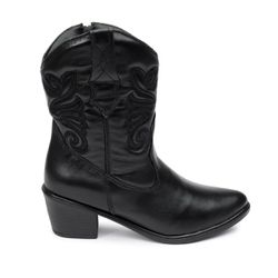 Bota Western Carolina Couro Preto - C1031preto - AMARENA SHOES