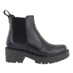 Bota Chelsea Couro Sola Tratorada Preto - 2500 - AMARENA SHOES