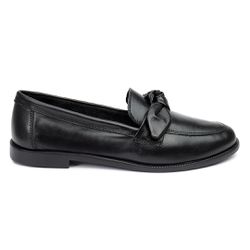 Mocassim Lavínia Couro Preto - VE15preto - AMARENA SHOES