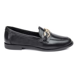 Mocassim Íris Couro Preto - VE19preto - AMARENA SHOES