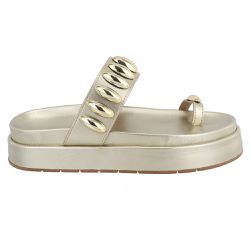 Sandália FlatForm Sofia Ouro - Bk120ouro - AMARENA SHOES