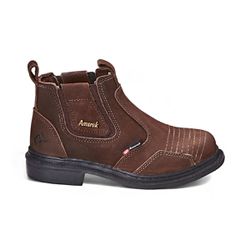 Botina Infantil Para Criança Em Couro Legítimo Caf... - Amarok Boots