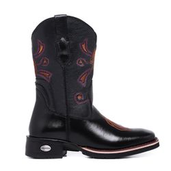 Bota Texana Égua bordada - 4180-PRETO - Amarok Boots