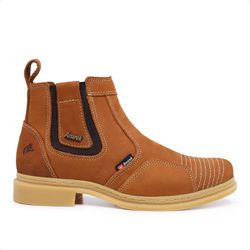  Bota Botina Cano Curto Em Couro Legítimo Telha - ... - Amarok Boots