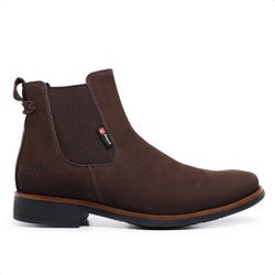 Bota Chelsea Masculina Nobuck Café - 4051- CAFÉ - ... - Amarok Boots