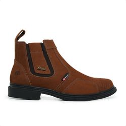  Bota Botina Cano Curto Em Couro Legítimo Telha - ... - Amarok Boots