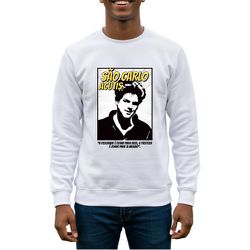 Blusa São Carlo Acutis Comic Católico Moletom Bran... - Amiguinhos do Céu