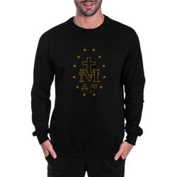 Blusa Moletom Gola Careca Católico Agasalho Medalh... - Amiguinhos do Céu
