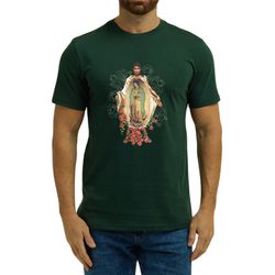 Camiseta Nossa Senhora De Guadalupe Verde Musgo 10... - Amiguinhos do Céu