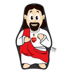 Naninha Travesseirinho Boneco Sagrado Coraçãozinho... - Amiguinhos do Céu