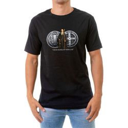 Camiseta Medalha São Bento Algodão Preta Santo Cat... - Amiguinhos do Céu