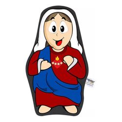 Naninha Travesseirinho Boneco Sagrado Coraçãozinho... - Amiguinhos do Céu