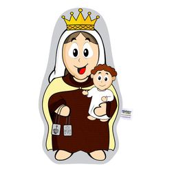 Naninha Travesseiro Boneco Nossa Senhora Do Carmo ... - Amiguinhos do Céu
