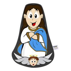 Naninha Travesseiro Boneco Nossa Senhora Da Concei... - Amiguinhos do Céu