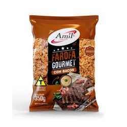 Farofa Gourmet Sabor Bacon 350g - 1001FG350BAC - AMIL ALIMENTOS