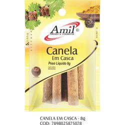 CANELA EM CASCA 8G - 507 - AMIL ALIMENTOS