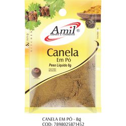 CANELA EM PÓ 8G - 145 - AMIL ALIMENTOS