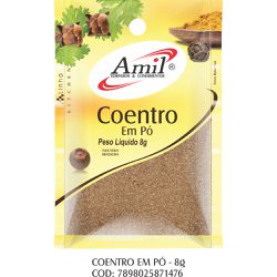 COENTRO EM PÓ 8G - 147 - AMIL ALIMENTOS