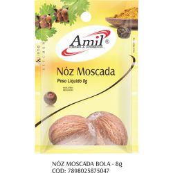NOZ MOSCADA BOLA 8G - 504 - AMIL ALIMENTOS