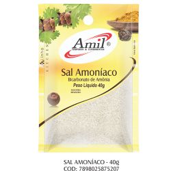 SAL AMONÍACO 40G - 520 - AMIL ALIMENTOS