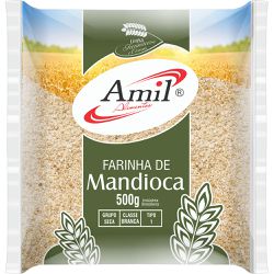 FARINHA DE MANDIOCA GROSSA 500g - FAR-MND-500G-00... - AMIL ALIMENTOS