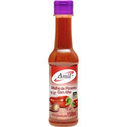 MOLHO DE PIMENTA COM ALHO 150ML - 174 - AMIL ALIMENTOS