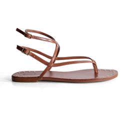 SANDÁLIA FLAT ALANA MARROM - AMITE & CO.