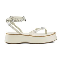 SANDÁLIA FLATFORM ÁRIES OFF WHITE - AMITE & CO.