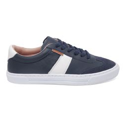 Tênis couro casual azul marinho - Maracanã - Camerina