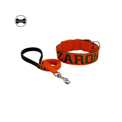 Coleira Para Cachorro Personalizada + Guia Curta 8... - AMOROSSO